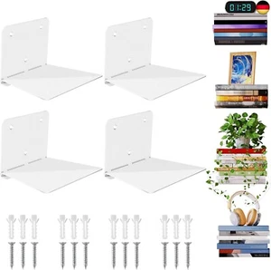 Sheeliy Unsichtbares Bücherregal, Schwebendes Bücherregal, Unsichtbare Regale f - Bild 1 von 8