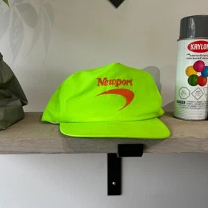 Vintage 80s | Newport Neon Logo Nylon Snapback HAT sz OS - Picture 1 of 6