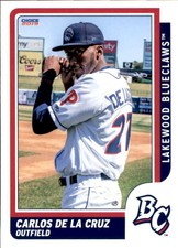 2019 Lakewood BlueClaws Choice #3 Carlos De La Cruz Yonkers New York NY Card