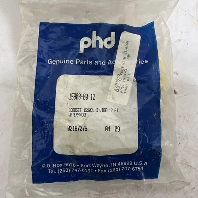 PHD 15903-00-12 CORDSET NEW 159030012, BRAND NEW U.S. INVENTORY - Image 1 of 2