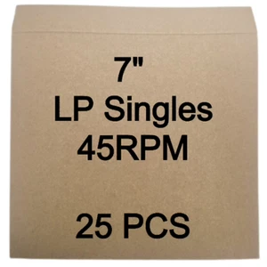 25 x braune 7 Zoll Singles Vinyl LP Schallplatte Karte Mailer Peel & Seal Umschläge 500 gsm - Bild 1 von 12