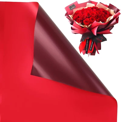 20 Sheets Double Sided Flower Wrapping Paper Waterproof Fresh Flower Packing Mat - Image 1 of 4