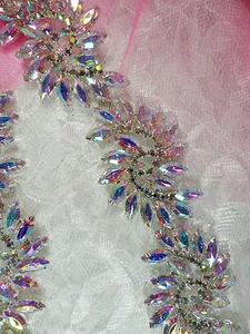 XR120 Aurora Borealis Marquise Swirl Crystal AB Rhinestone Embellishing Trim - Picture 1 of 1
