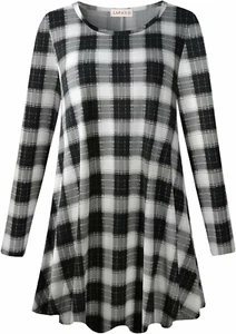 plus Size Tunic Tops Long Sleeve Shirts for Women - Picture 1 of 5