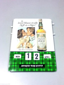 Inver House bar sign tin tacker calendar green plaid rare scotch whiskey old BP4 - Picture 1 of 12