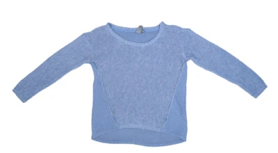 Suéter Pullover Tejido Cuello Redondo Manga Larga Azul Quinn para Mujer S Foto 1 de 4