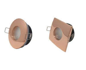 LED Recessed Ceiling Lights GU10 Downlights Round/Square IP65 Bathroom Spotlight - Picture 1 of 7