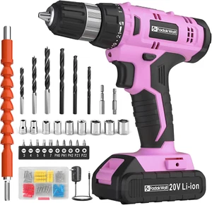 Cordless Drill Set, 20V Electric Power Drill with Battery and Charger, Torque 30 - Picture 1 of 8