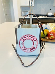Beautiful Burberry Peggy Bucket Tote Canvas Shoulder Bag with original Tags - Picture 1 of 11
