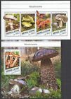 HM1508 2018 SIERRA LEONE MUSHROOMS INSECTS FLORA NATURE #9734-7+BL1475 MNH