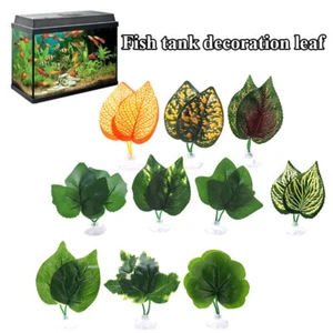 Aquarium Artificial Leaf Betta Hammock Fish Resting Bed Leaf Plant Tanks US - Picture 1 of 34