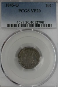 1845 O 10C PCGS VF20 Liberty Seated Dime, 10C, 1800's Dime, LS Dime, Lib Dime - Picture 1 of 2