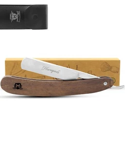 Traditional Cut Throat Razor, Classic Barber Straight Razor, Wooden Handle - Picture 1 of 8