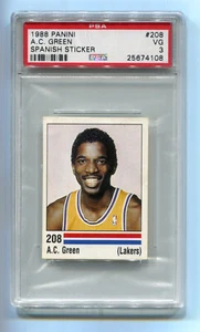 1988 88 Panini Spanish Stickers 208 A.C. AC Green PSA 3 L.A Lakers Pop 1 Highest - Picture 1 of 2