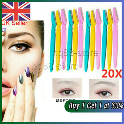 20Pack Eyebrow Brow Shaper Razor Blade Facial Hair Trimmer Remover Dermaplaning • 4.48€