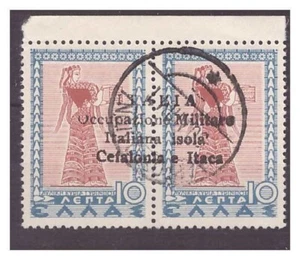 KEFALONIA ED ITACA 1941 - OBEN HAND - MYTHOLOGISCH 10 LEPTA GEBRAUCHT - Bild 1 von 1