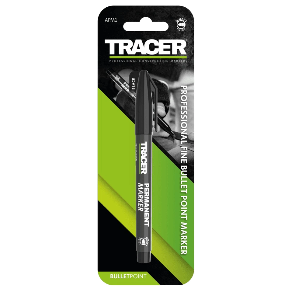 TRACER Fine Permanent Construction Marker (Black) APM1