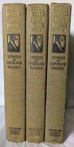 Conan Doyle's Best Books Stories of Sherlock Holmes, 3 Volume Set - Picture 1 of 13