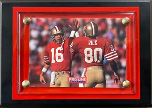 JOE MONTANA-JERRY RICE SAN FRANCISCO 49ERS PRO LINE CARD PLAQUE FO MAN CAVE WALL - Picture 1 of 4