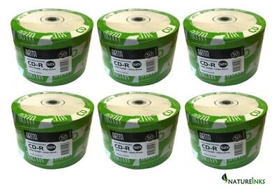 300 Arita Ritek White Inkjet Printable Blank CD-R 52x CD Discs 700MB 80 minute - Image 1 of 2