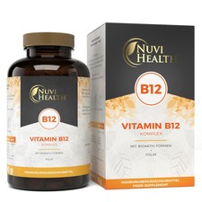 Vitamin B12 Komplex - 240 Tabletten à 1000 mcg - Vegan - Methyl + Folsäure
