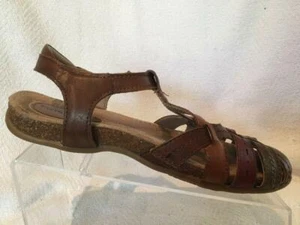 Earth Origins Tipper Leather Multicolored Slingback Ankle Strap Sandal Womens 8M - Picture 1 of 11