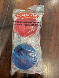 Tervis Tumbler Travel Mug Lid 16 oz. PACK OF 4 LIDS PINK,RED,GREEN,BLUE NEW - Picture 1 of 4