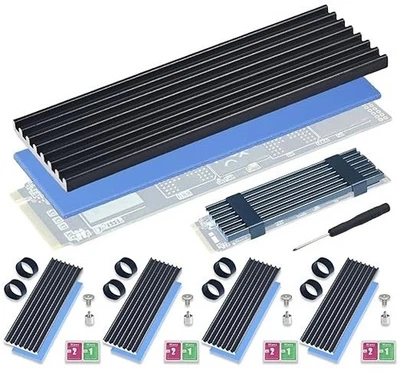 ATDCOEK 5 Pack SSD Heat Sink Cooler for 2280 SSD, nvme Heatsink with Thermal Silicone...