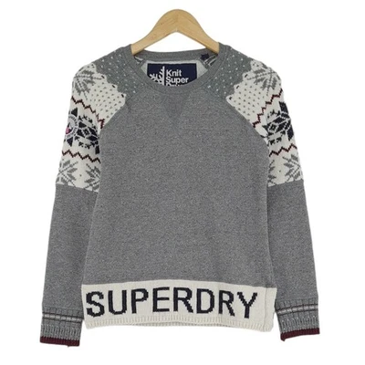 SuperDry Nordic Norway Pullover Fair Isle Wool Women Aw6 Size 2XS - Image 1 of 4