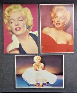 MARILYN MONROE - 3  POSTCARDS/CARTOLINA/Hollywood/Bettie Page/David Bull/Pin-ups - Imagen 1 de 2