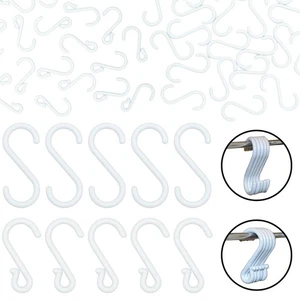 S Hooks White Plastic Hanger for Organisation Utensil Retail Product DIY Display - Picture 1 of 10