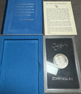 1882-CC $1 DÓLAR DE PLATA GSA Morgan tóner arco iris tonificado sin circular moneda de bu - Imagen 1 de 16