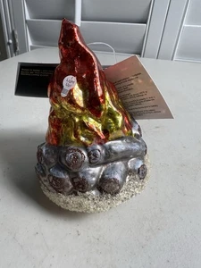 Robert Stanley Lighted Volcano Christmas Glass Ornament - Picture 1 of 6