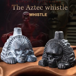 Aztec Skull Death Whistle – Loud Human Screaming Toy for Pranks & Halloween - Picture 1 of 25