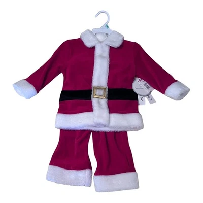 Traje de Papá Noel Koala Niños 2 Piezas Traje de Navidad 12/18M Rojo y Blanco Borde de Piel Sintética Foto 1 de 4