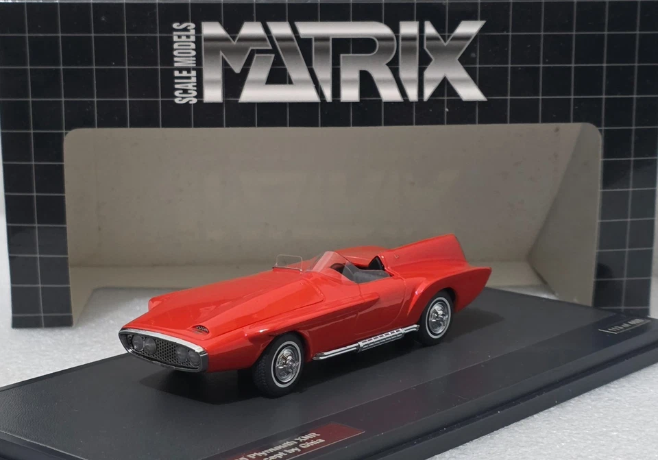 Plymouth XNR Concept by Ghia 1960 Red 1:43 Matrix MX51605-011 EXTREMELY RARE!! - Image 1 of 4
