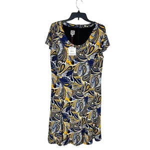 Anne Klein Cezanne Damen Midi Etuikleid Größe 1X Party Raffung Bunt Neu - Bild 1 von 14