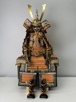 Y9646 NINGYO May Doll armor Yoroi Samurai figurine Japan antique figure interior - Image 1 of 4
