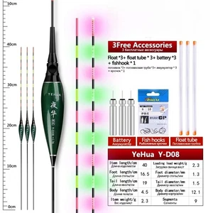 Electric Floats+3 Float Tubes+1 Bag Hooks Electric Floats Shallow Bobber Fishing - Picture 1 of 33