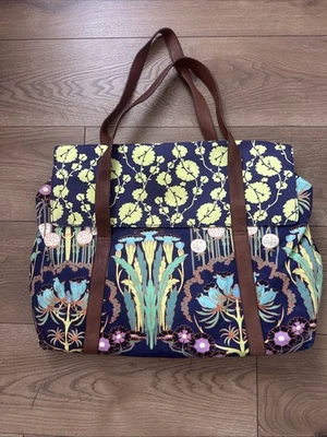 Amy Buttler for Kalencom Women's Duffle Bag Navy Sari Flower 2009 Collection - Image 1 of 4