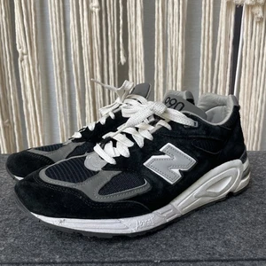 New Balance 990V2 Black Made In USA Lifestyle Sneakers Men's 9 Rare M990BL2 - Picture 1 of 13