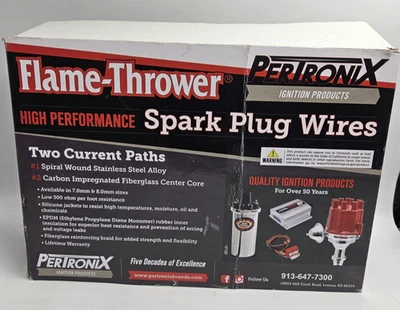 Juego de cables enchufables Pertronix 708103; lanzallamas 7 mm negro 90 grados puntos para SBC Foto 1 de 4