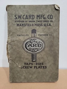 S.W. Karte Mfg. Co. 1924 UNION TWIST DRILL Co. Mansfield Mass Tool Catalog #31 - Bild 1 von 8