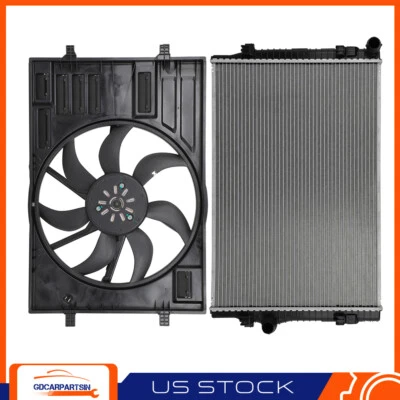 Conjunto de ventilador de refrigeración de radiador y radiador para Volkswagen GTI 2019 Jetta 15-20 Foto 1 de 4