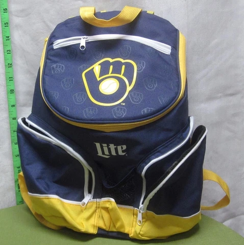 MILWAUKEE BREWERS backpack Miller Lite insulated cooler cold bag MLB baseball OG Cover