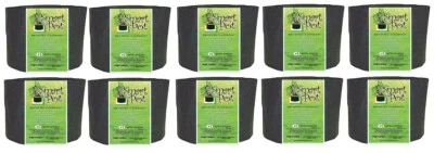 Maceta inteligente de 1 galón - Lote de 10 contenedores para macetas de jardín - maceta de tela Foto 1 de 2