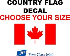 BANDERA DEL PAÍS DE CANADÁ, PEGATINA, CALCOMANÍA, VINILO DE 5 AÑOS, BANDERA DEL PAÍS CANADIENSE - Imagen 1 de 2
