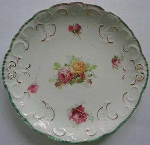 Caldwell Furniture Malden Massachusetts English Floral Rose Round Platter 1920's - Picture 1 of 1
