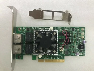 SuperMicro X540-T2 AOC-STG-i2T 1.0 Port 10G Ethernet RJ45 Adapter Network Cards - Image 1 of 3