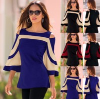 New Fashion Womens Long Sleeve Slim Blouse Casual Shirt Summer Tops T-Shirt